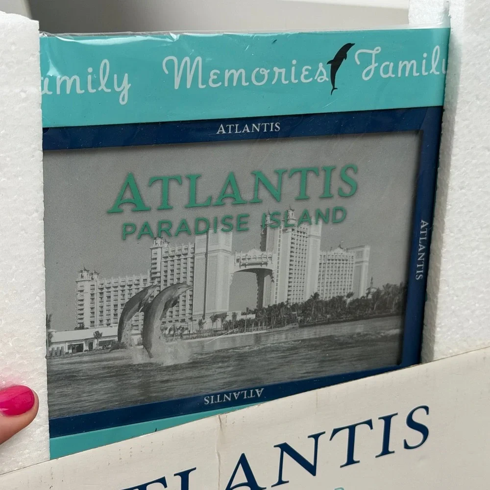 Atlantis Paradise Island 4x6 Metal Photo Frame‎ Family Memories NIB